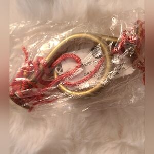 NIP Vintage Solid Brass French Horn W/red Braided Tassel Christmas Ornament